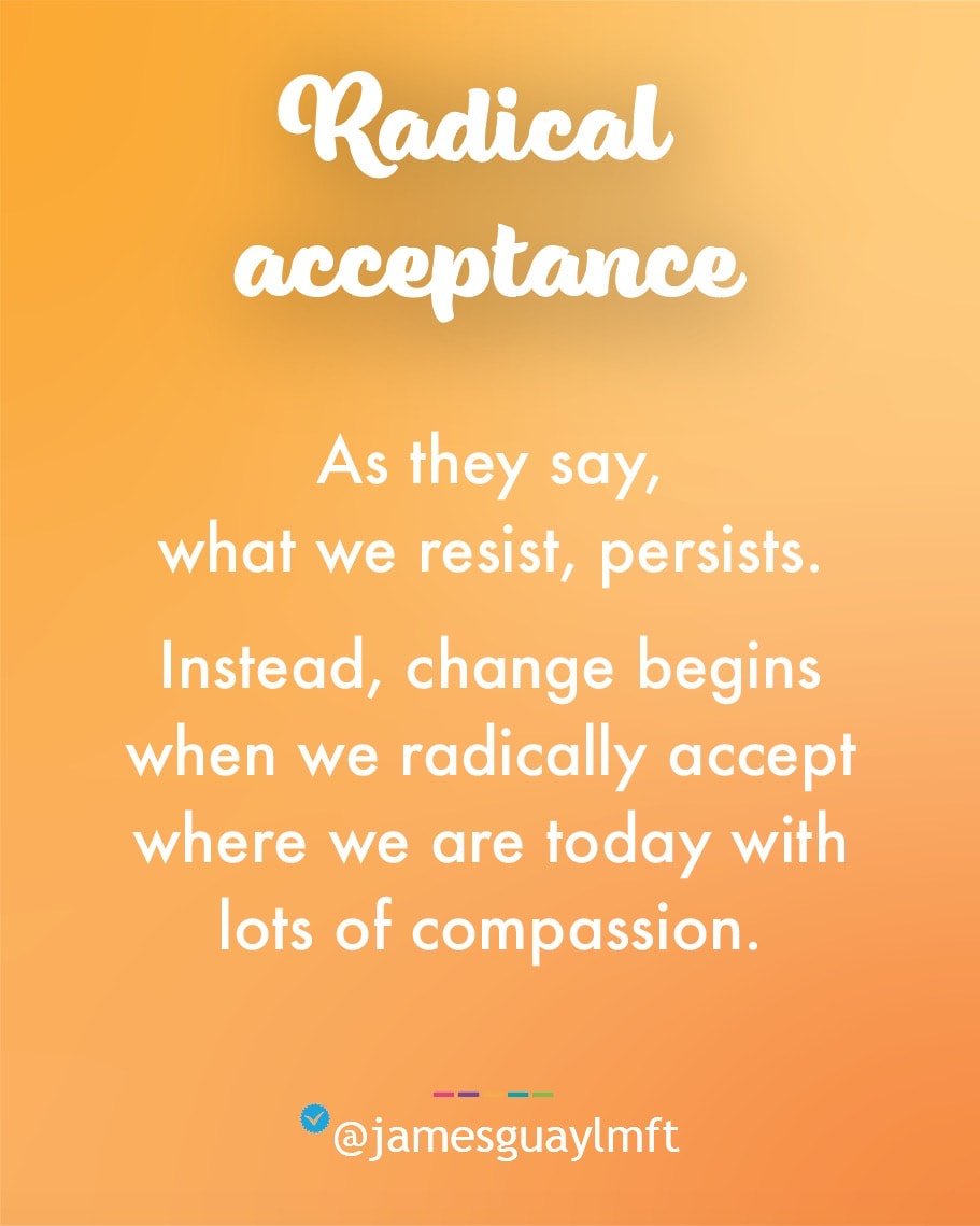 Radical Acceptance as Difficult Stage of Healing