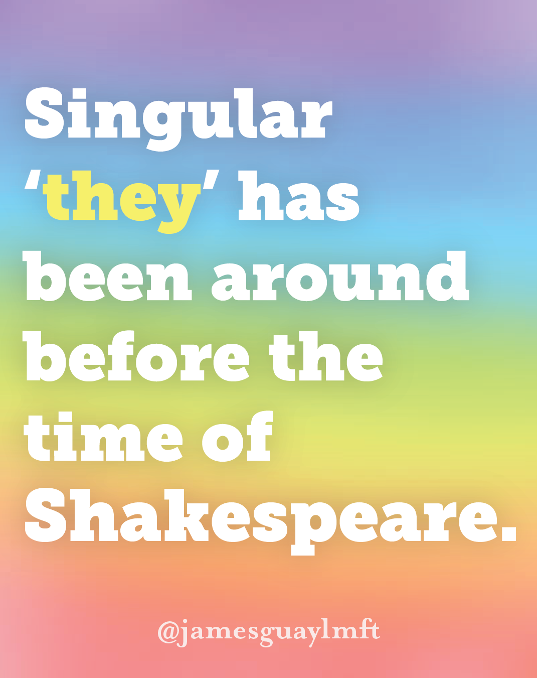 Singular they and Shakespeare