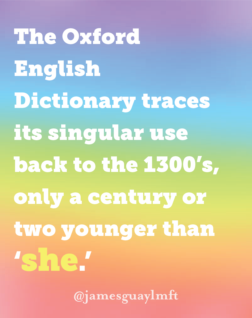 Oxford English Dictionary they/them pronouns