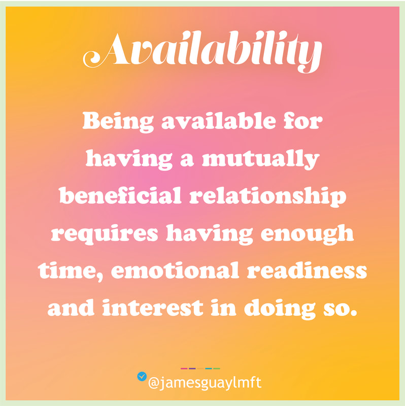 3 Dating Essentials:  Availability