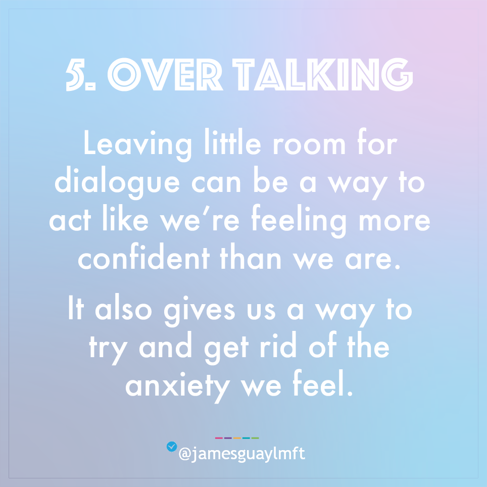 Over Talking as Way To Hide Anxiety
